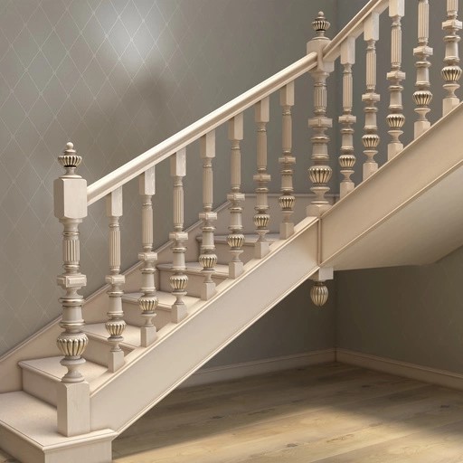 ANTIQUE CARVED STAIRCASE BALUSTER