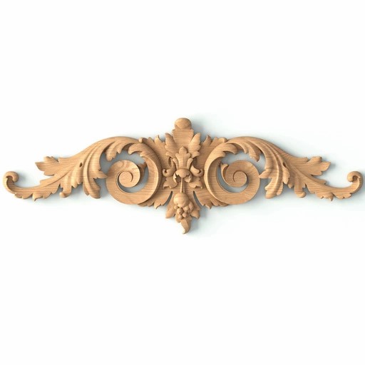 Center onlay with acanthus scrolls