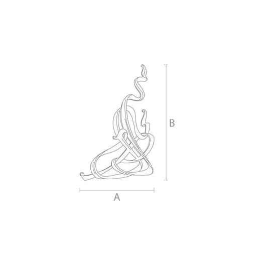 Art Nouveau-style solid wood decorative corner Winding Ribbons, Right