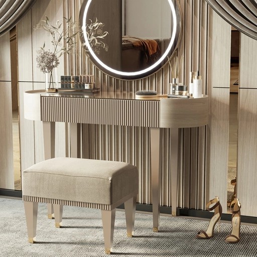 Square block table legs with gold tips