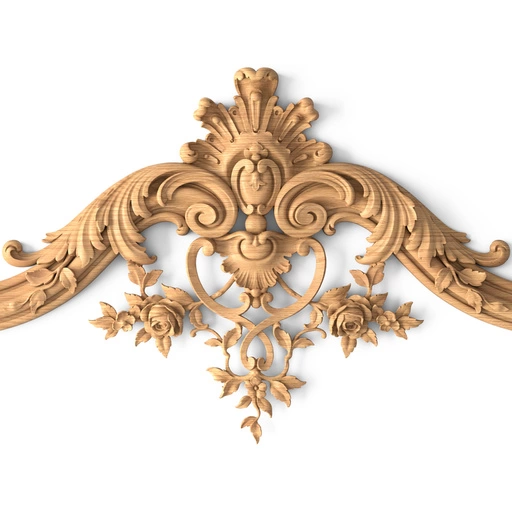 RECTANGULAR WOOD HAND CARVED ROCOCO FRAME MIRROR