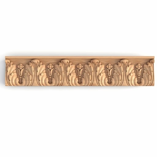VINTAGE CARVED MOULDINGS WITH ACANTHUS LEAF AND FLOWERS