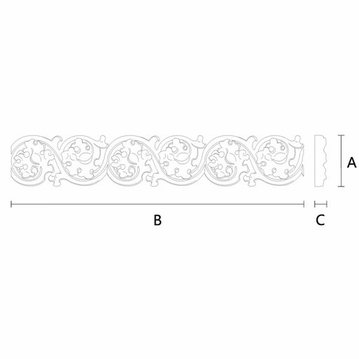 PIERCED FRIEZE MOULDING WITH GRAPE LEAVES