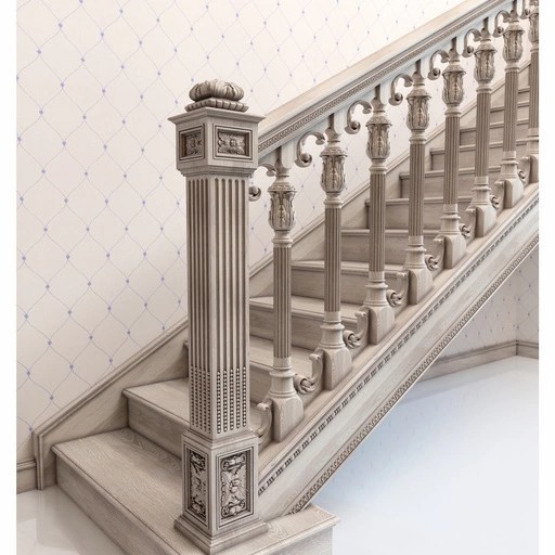 ANTIQUE HAND CARVED WOOD BALUSTER FOR STAIRCASE