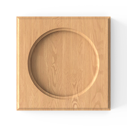 UNPAINTED SOLID WOOD ROSETTE FOR ROUND ELEMENTS