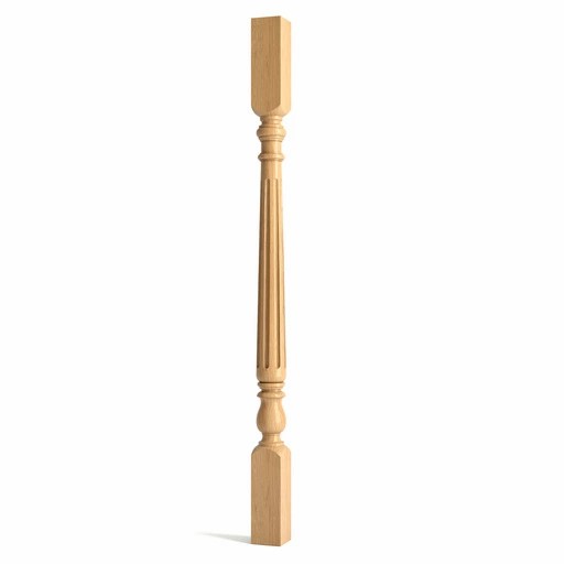 VICTORIAN WOOD STAIR BALUSTERS FLUTED