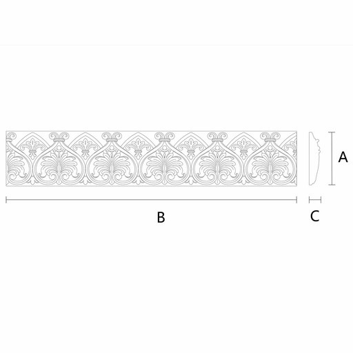 LARGE FANCY PALMETTE MOULDING