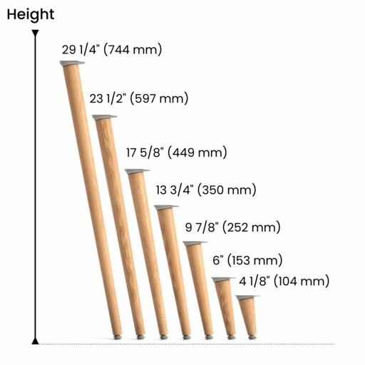 Easy installation round table legs