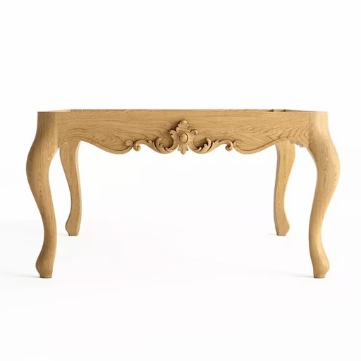 BAROQUE WOODEN COFFEE TABLE WITH CABRIOLE LEGS