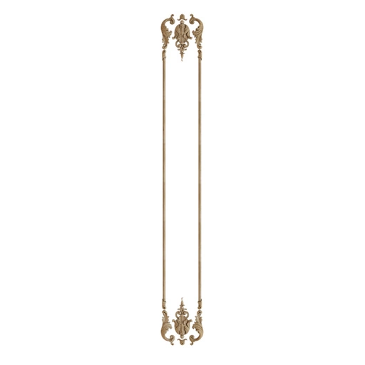 CARVED BAROQUE STYLE EMBELLISHMENT WITH FLOWER BUDS