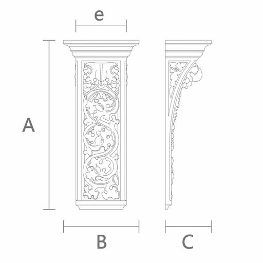 GOTHIC CORBEL WITH GRAPEWINE
