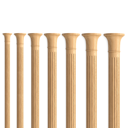 HALF-ROUND HARDWOOD PILASTER FOR INTERIOR