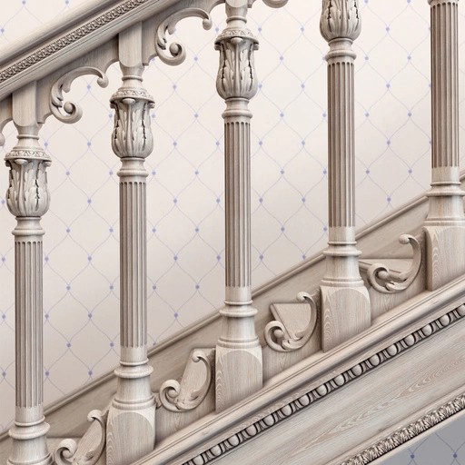 ANTIQUE HAND CARVED WOOD BALUSTER FOR STAIRCASE