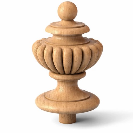 Renaissance custom wooden finial for stair post