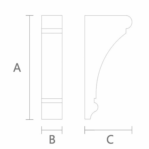 Small corbels unfinished for interior Minimalist