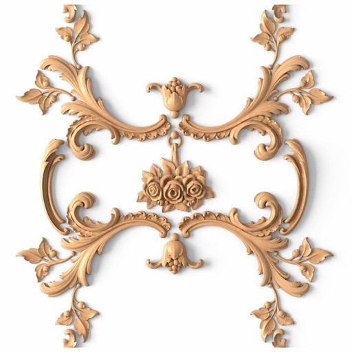 Decorative french wall panel with roses Baroque