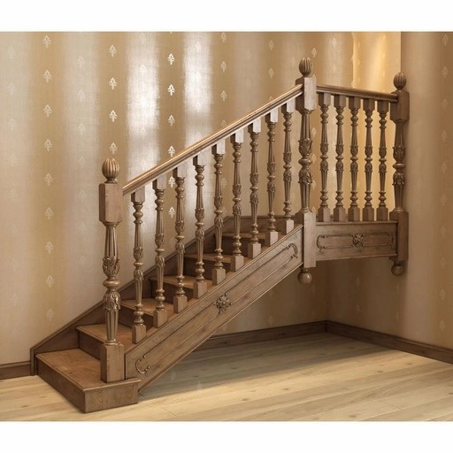 Victorian stair baluster with acanthus