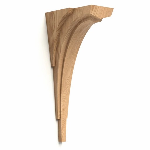 Curved corbel from oak Art Deco