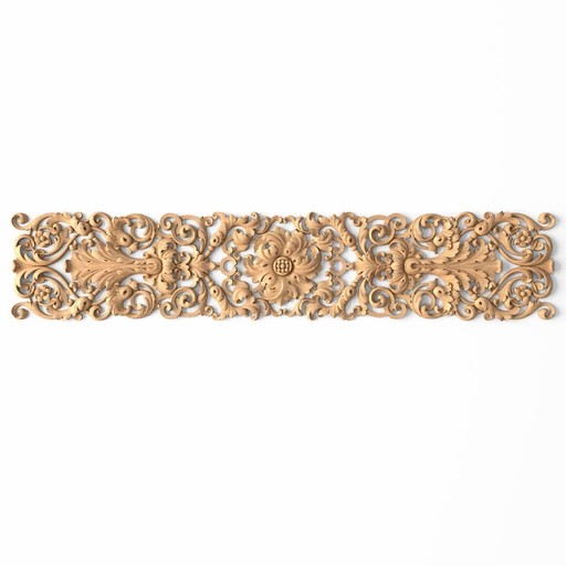 Baroque wooden decorative onlay for walls and ceilings
