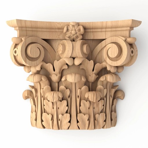 Ornamental column tops Composite order with volutes and flowers