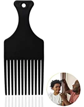 مشط شعر إفريقي، مشط بلاستيك، مشط شعر ناعم بأسنان عريضة من البلاستيك لتصفيف الشعر المجعد الطبيعي، مشط بلاستيكي عريض غير قابل للكسر لتصفيف الشعر