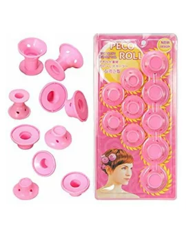 Rubber Magic Hair Care Rollers - 10 Pcs - Pink