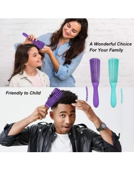 Curly Detangler Brush - Purple