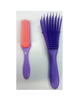 Curly Hair Brush - Purple & Purple+ Detangling Brush- Silicone- Purple