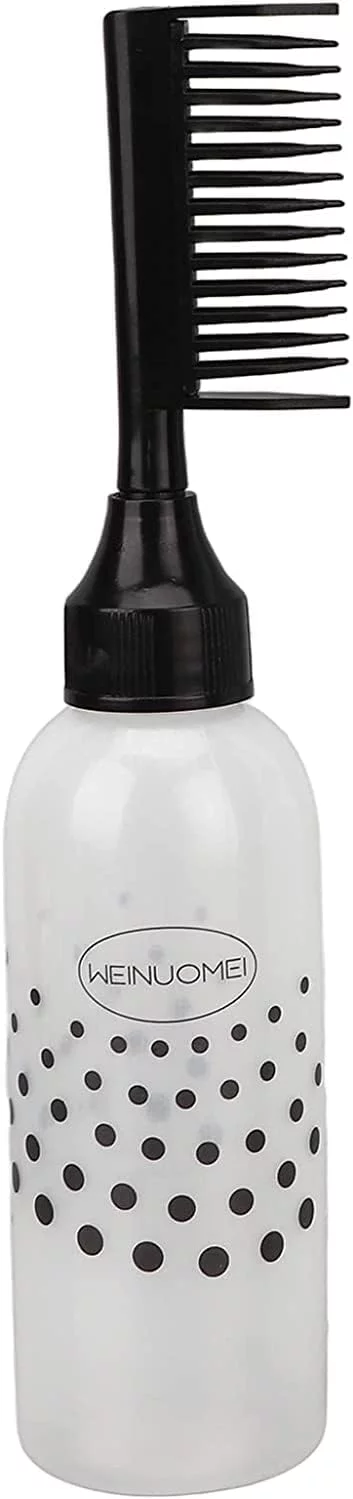 3 قطع من زجاجات توزيع الشعر المشط، زجاجة بلاستيكية شفافة بتصميم مريح جدا جدا لتلوين الشعر والشامبو