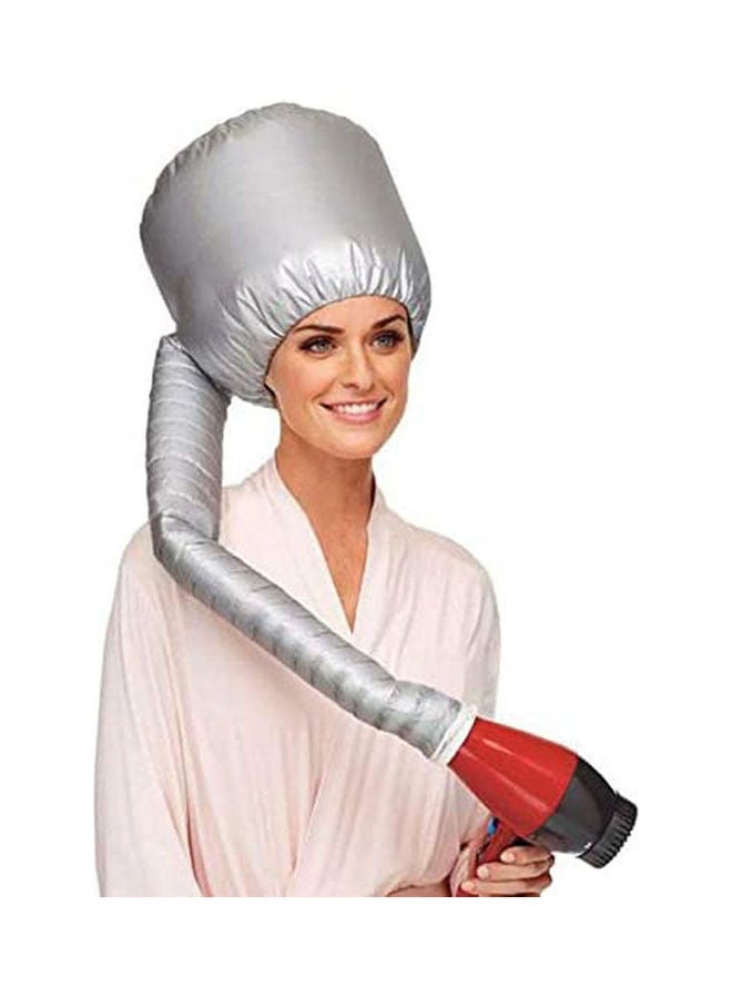 Home Portable Hair Dryer Diffuser Bonnet Attachment Salon Hairdryer Hair Diffuser Hair Dryer Bonnet Soft Bonnet Silver