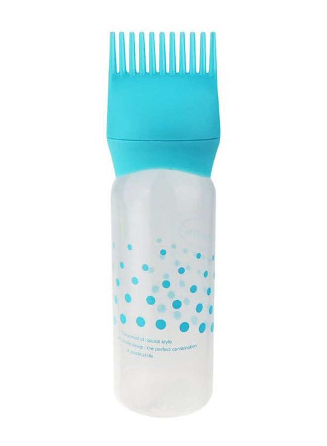 زجاجة متعددة الاستخدامات مزودة بمشط لتلوين الشعر أبيض/أزرق
